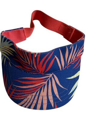 Janie and Jack Palm Leaf Printed Visor (Blue w/ Multi-Color Palm Leafs) 12-24 mo